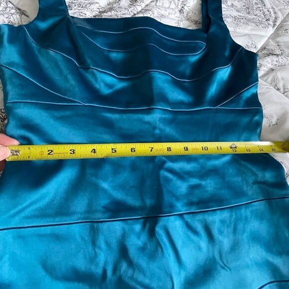 Jax sleeveless cocktail dress in peacock blue size 10 - Picture 10 of 10